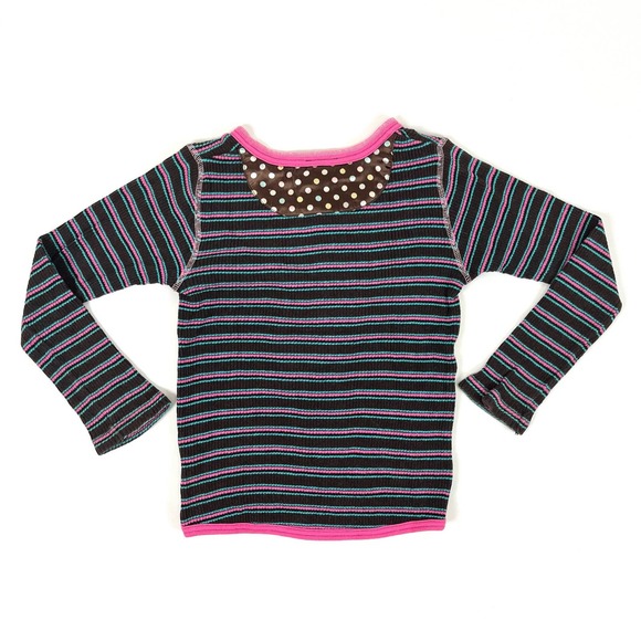 Y2K Musical Notes Striped Top - Picture 2 of 6